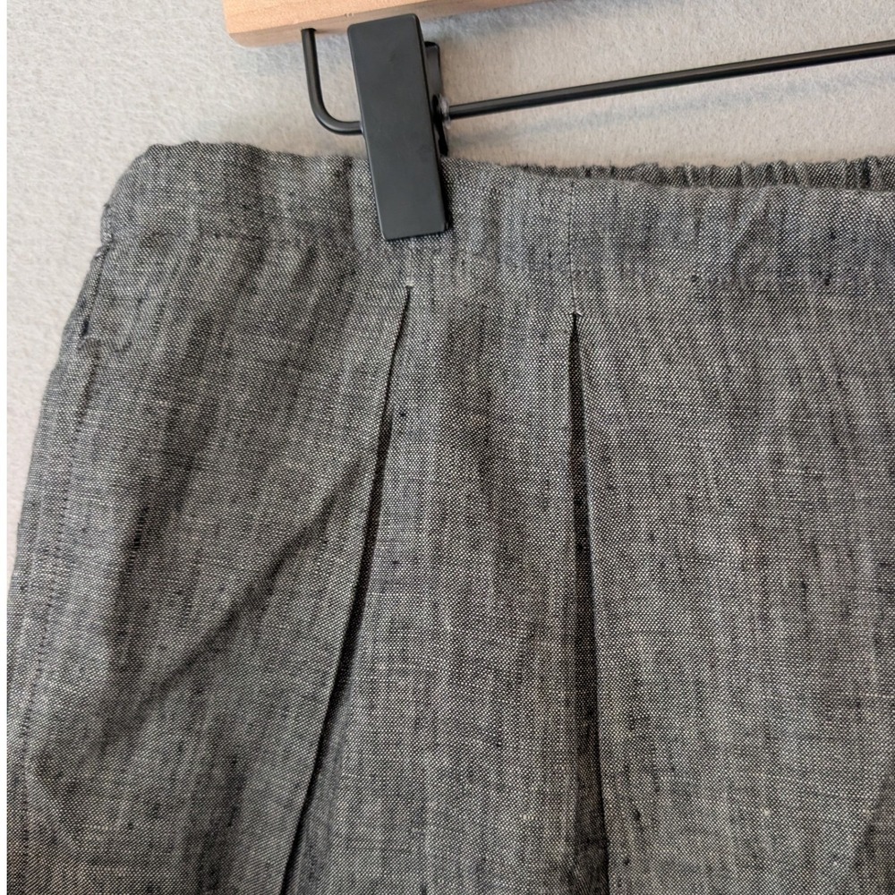 Vtg Valerie Stevens 100% Linen Pants Heather Grey Drawstring Women XL Hong Kong - Picture 9 of 10